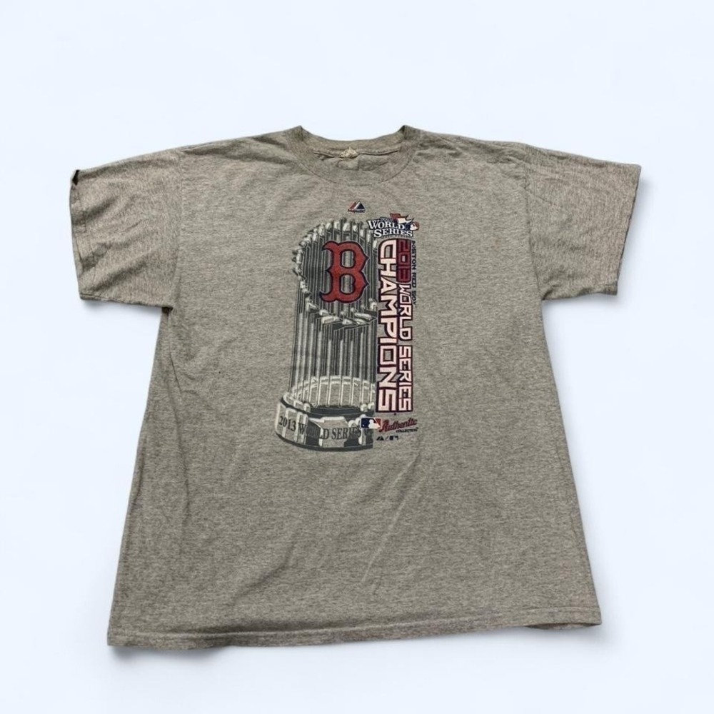 Boston Red Sox 2013 World Series Champions Gray T-Shirt L